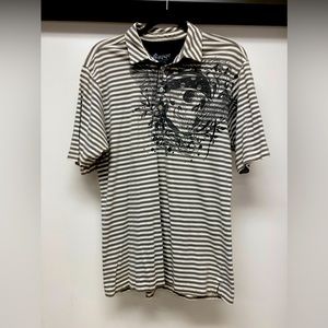 Men’s short sleeve 4 button collared shirt